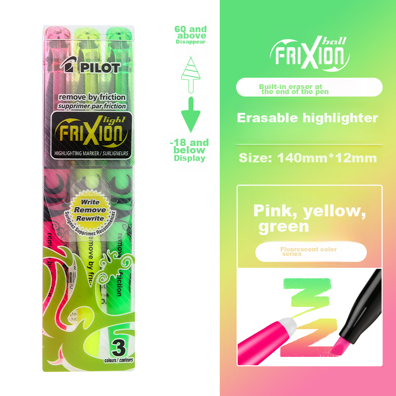 PILOT Erasable Highlighters, Student Drawing Slanted Tip Marker Set, SW-FL Fluor...