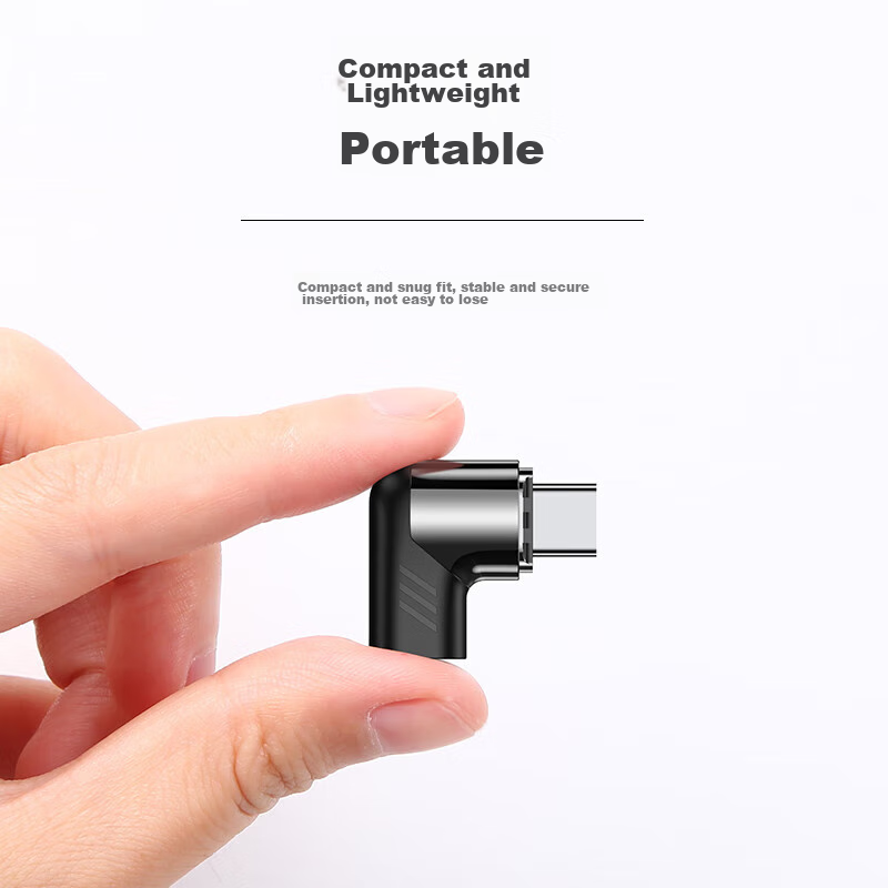 Biaze Type-C Adapter, Right-Angle Magnetic Adapter, Supports 100W High Power, Ap...