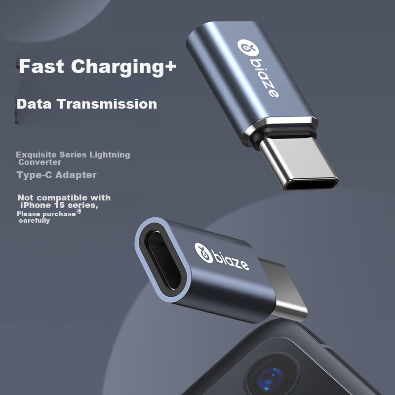 BIAZE Apple to Android Adapter Converter, Lightning to Type-C Charging Data Cabl...