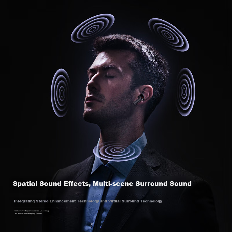 Biaze High-Quality Gaming Wireless Bluetooth Headphones with Smart Battery Displ...