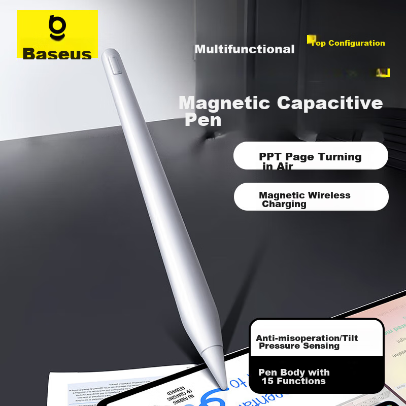 Baseus Capacitive Stylus for IPad, Apple Pencil Compatible [Magnetic Charging, B...