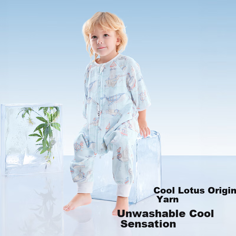 Beipesi Baby Sleeping Bag Spring and Autumn Bamboo Cotton Mint Gauze Baby Pajama...