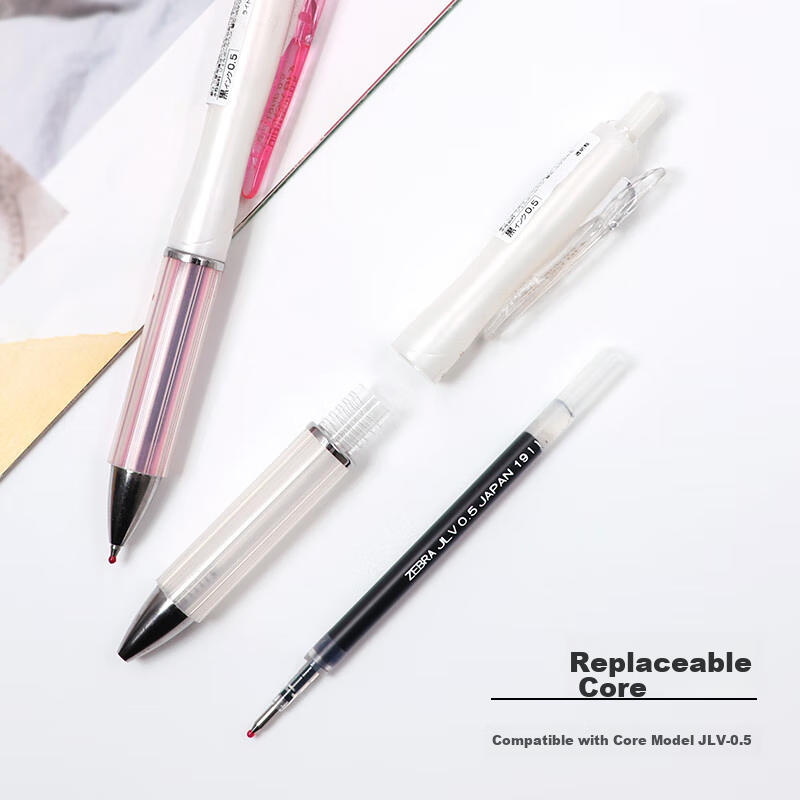 ZEBRA JJZ49 Retractable Quick-Drying Bullet Tip Gel Pen, 0.5mm, Student Signatur...