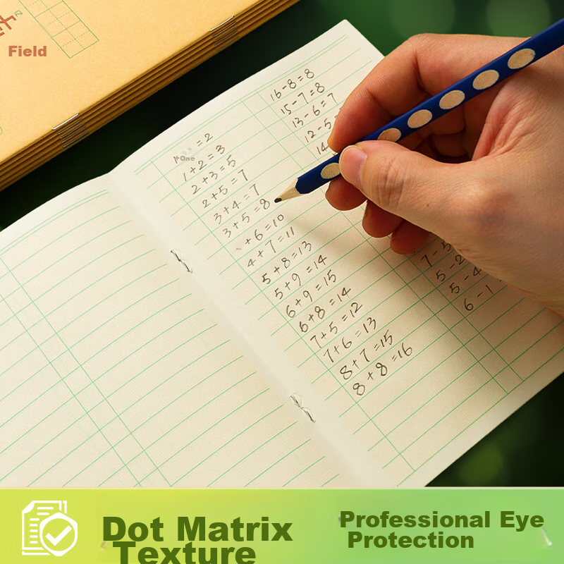 Chenguang (M&G) Stationery Math Notebook 36K, 18 Rows 2 Columns, First Grade Hom...