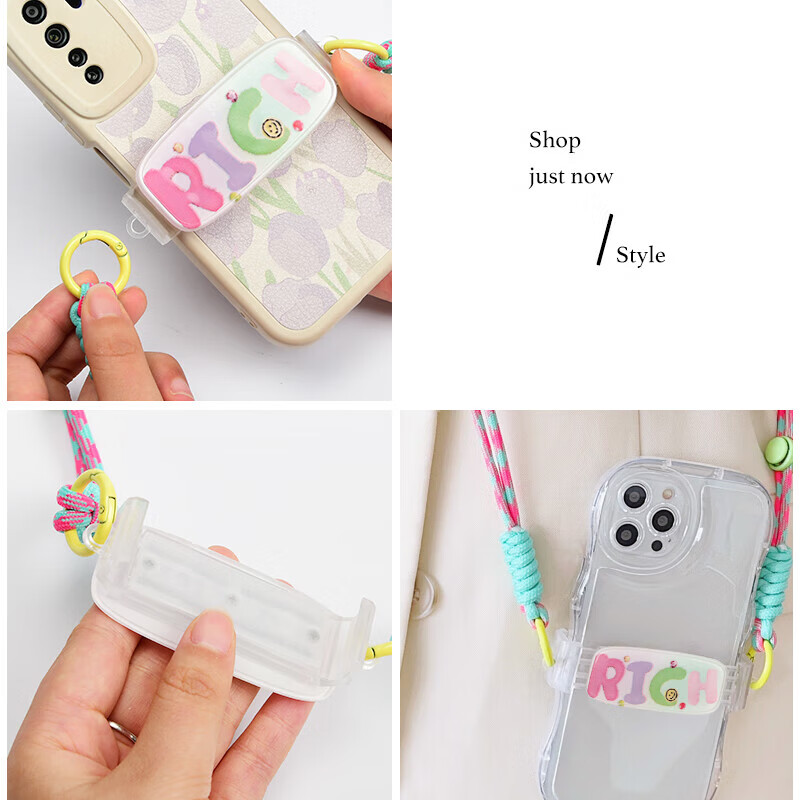 Beiyi Pin, Detachable Phone Strap with Adjustable Crossbody Strap, Neck Strap, A...