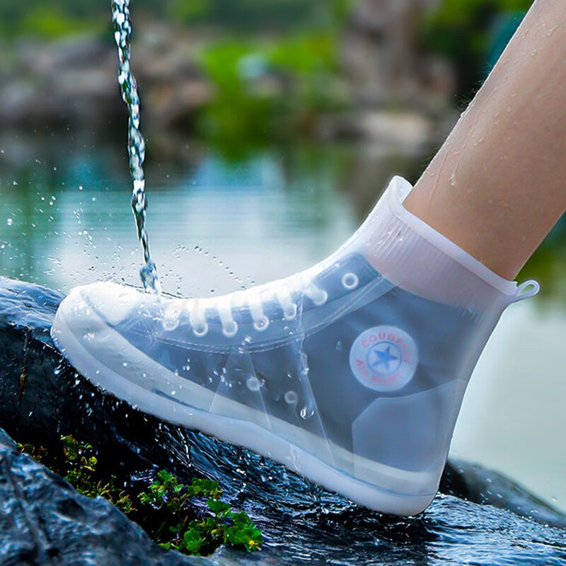 Bowonic Waterproof Shoe Covers, Thick Non-Slip Wear-Resistant Shoe Covers for Ad...