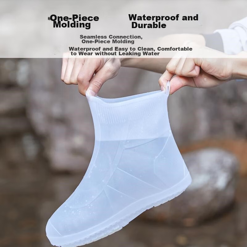 Bowonic Waterproof Shoe Covers, Thick Non-Slip Wear-Resistant Shoe Covers for Ad...