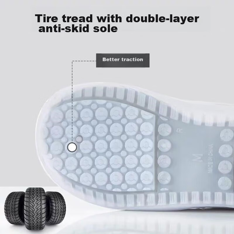 Bowonic Waterproof Shoe Covers, Thick Non-Slip Wear-Resistant Shoe Covers for Ad...