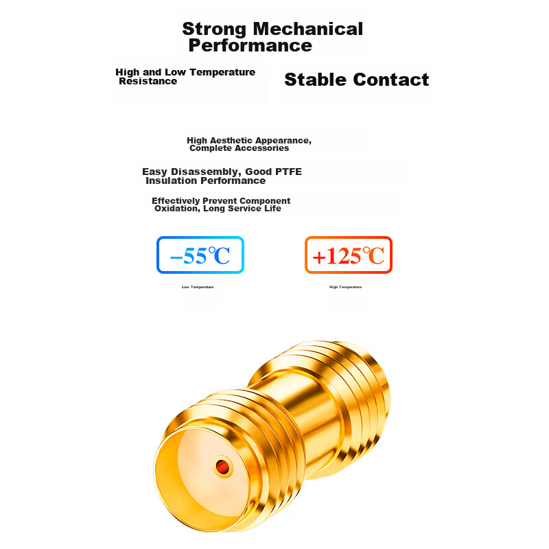Boyuan High-Frequency RF Coaxial Connector 50 Ohm SMA Female to SMA Adapter SMA...