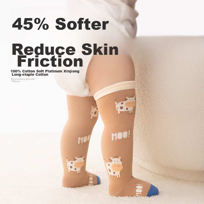 Beibi Baby Socks, Spring And Autumn, Pure Cotton, Newborn Boys, Over-Knee Long S...