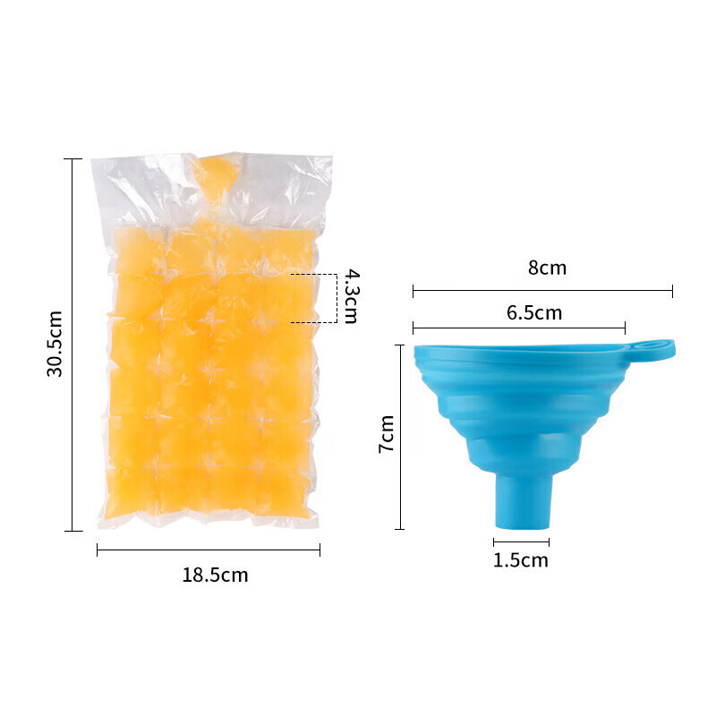 Baijie Ice Cube Bags, Disposable Ice Making Bags, Self-Sealing Ice Cube Molds, T...