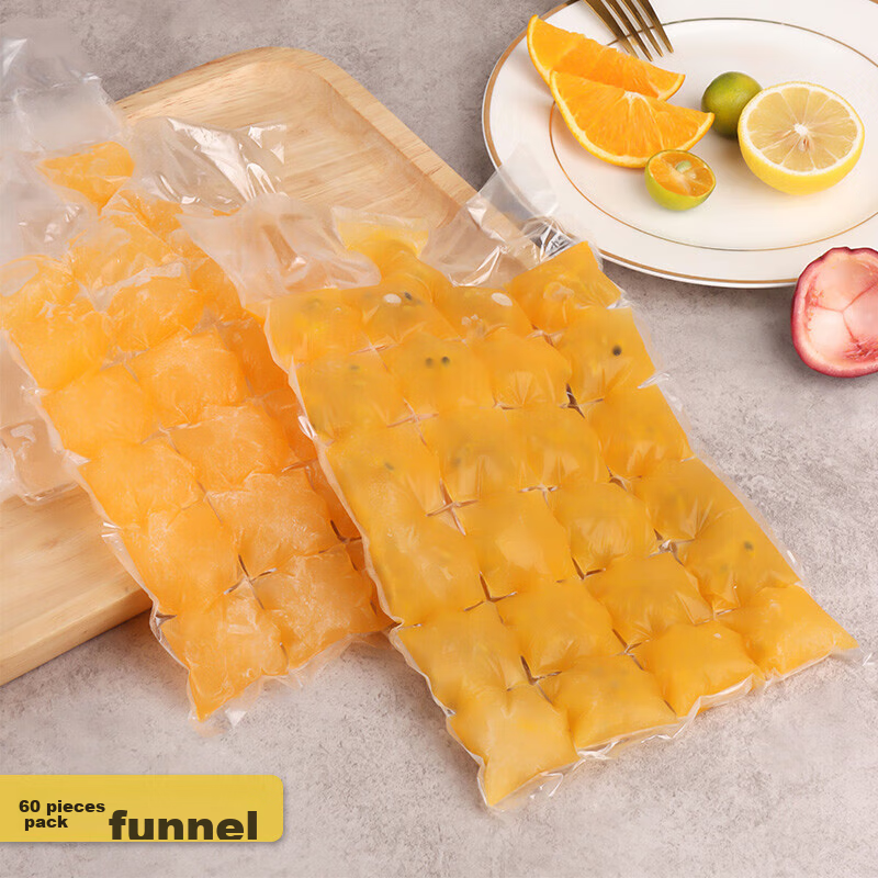 Baijie Ice Cube Bags, Disposable Ice Making Bags, Self-Sealing Ice Cube Molds, T...