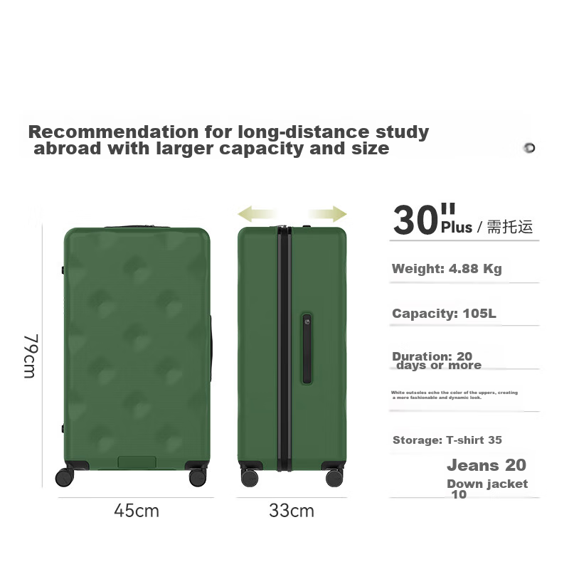 Bulaimei Luggage, Women's Trolley Suitcase, Large Capacity Travel Case, Password...