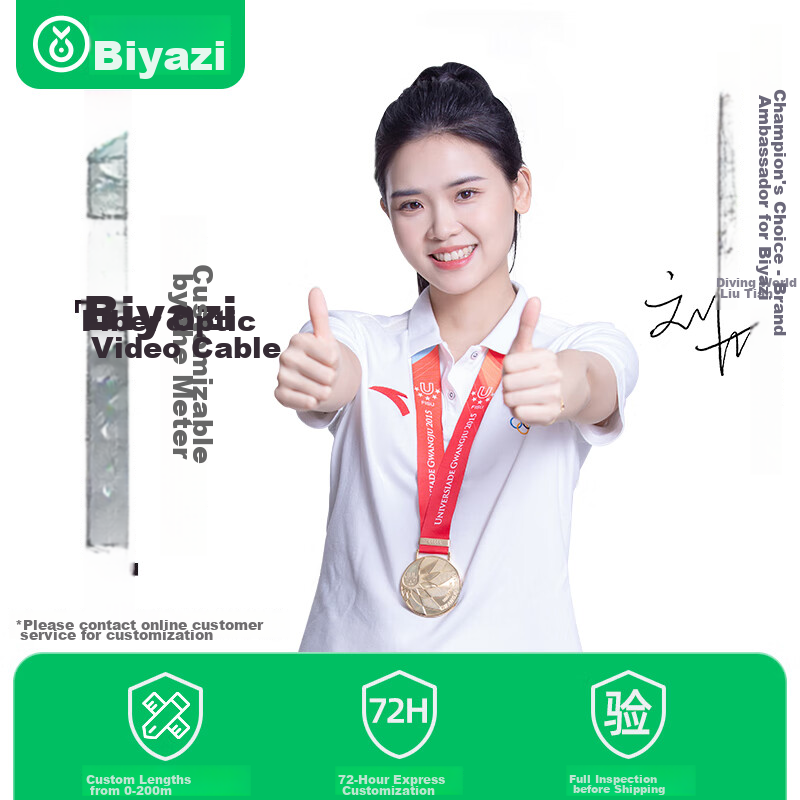 Biaze Fiber Optic HDMI Cable 2.0 Version, 10 Meters, 4K60Hz, High-Definition Eng...