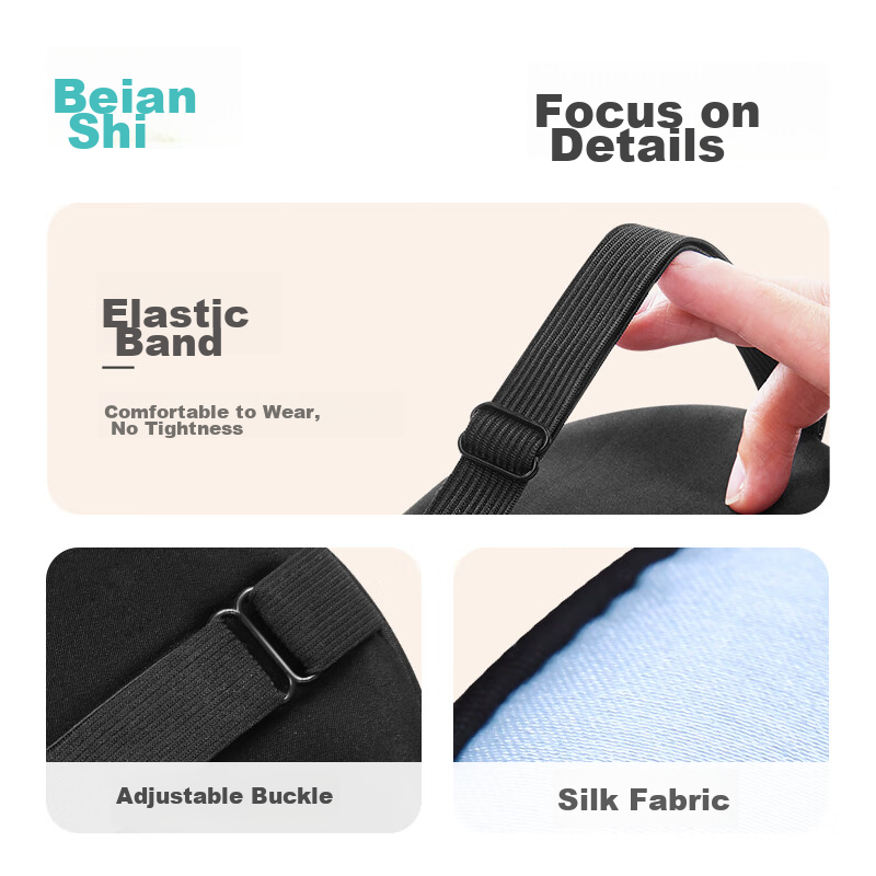 Beianshi Silk Eye Mask, Sleep Light-Blocking Breathable Eye Mask for Men And Wom...