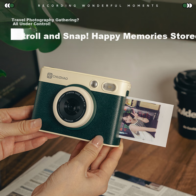 Instant Camera with High Definition Color Printing, Direct Photo Printing, Birth...