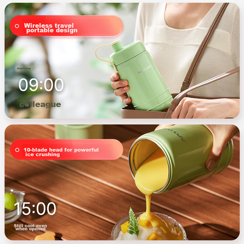 APIXINTL Japanese Anben Su Juicer Cup, Portable Home Juicer, Blender, Ice Crushe...