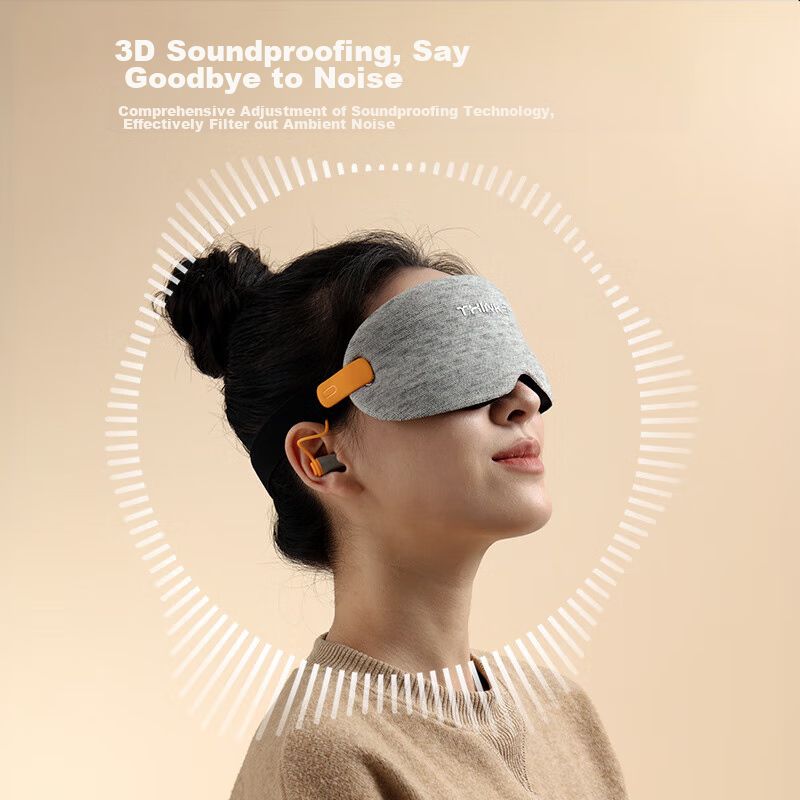 EVERYTHINK Sleep Mask, Light-Blocking, Noise-Reducing, for Better Sleep, Integra...