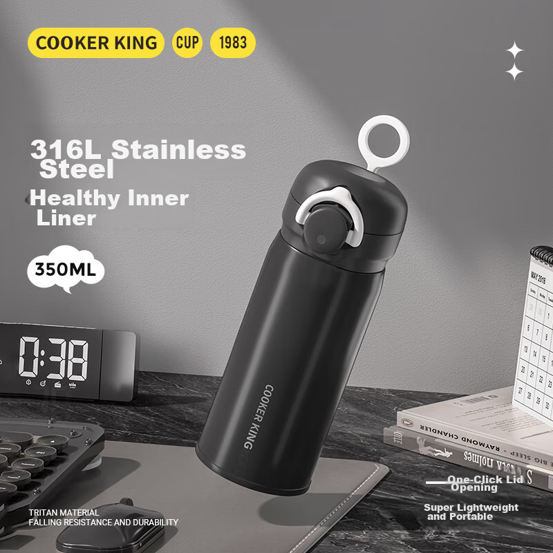 COOKER KING Insulated Water Bottle 316L Stainless Steel Vacuum Lock Temperature...