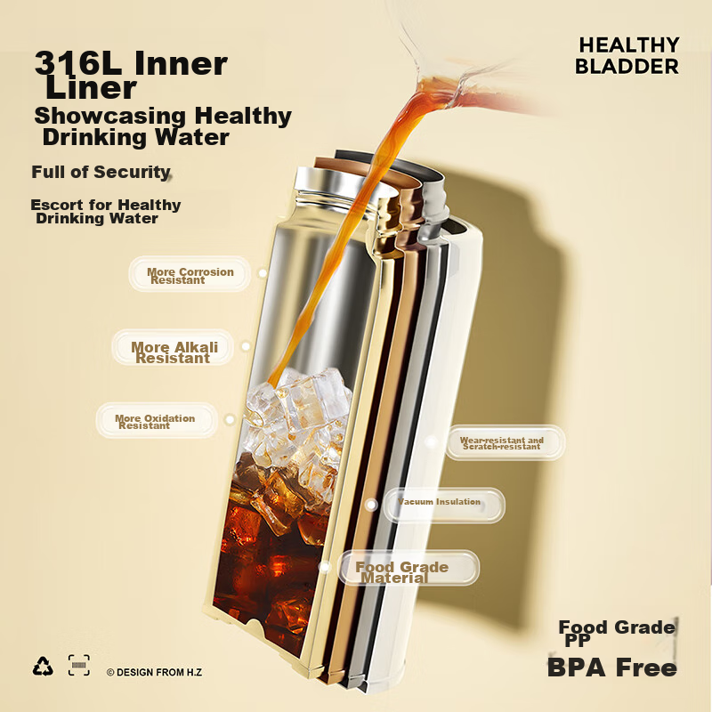 COOKER KING Insulated Water Bottle 316L Stainless Steel Vacuum Lock Temperature...