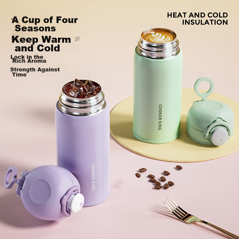 COOKER KING Insulated Water Bottle 316L Stainless Steel Vacuum Lock Temperature...