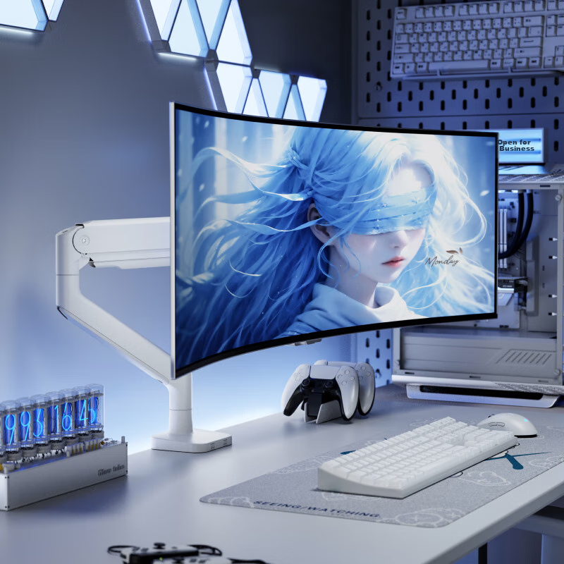 Brateck Beihu Monitor Stand, Computer Desk Stand, Height Adjustable Arm, Monitor...