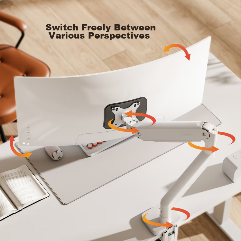 Brateck Beihu Monitor Stand, Computer Desk Stand, Height Adjustable Arm, Monitor...