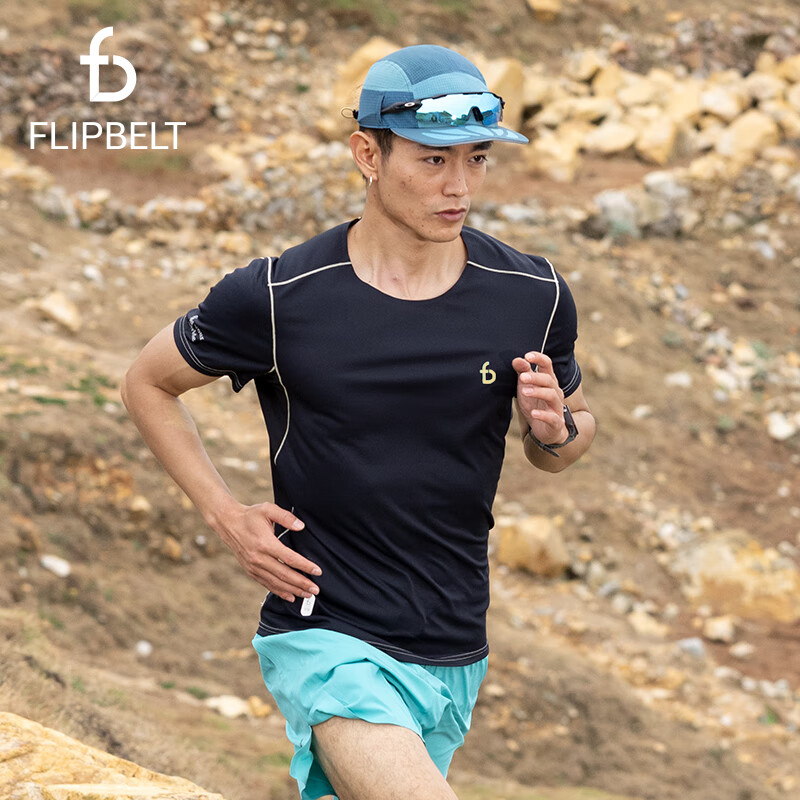 Flipbelt Men's Short Sleeve Summer Breathable Sports Casual Fitness Top Running...