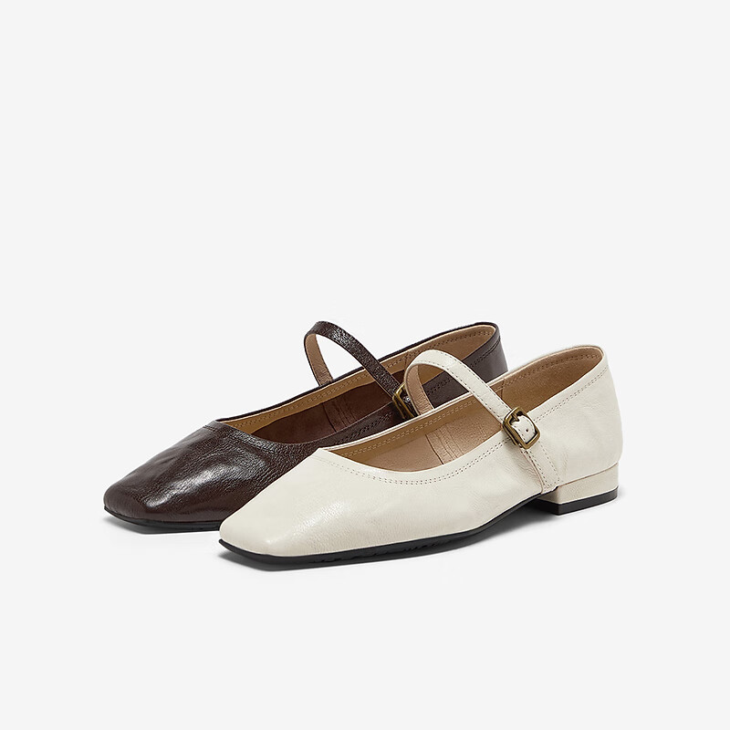 Bata Women's 2025 Spring Vintage Sheepskin Elegant Mary Jane Shoes 7091AAQ5 Blac...