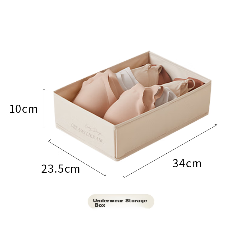 EACHY Underwear Storage Box, Sock Organizer, Drawer-Style Compartment for Bras A...