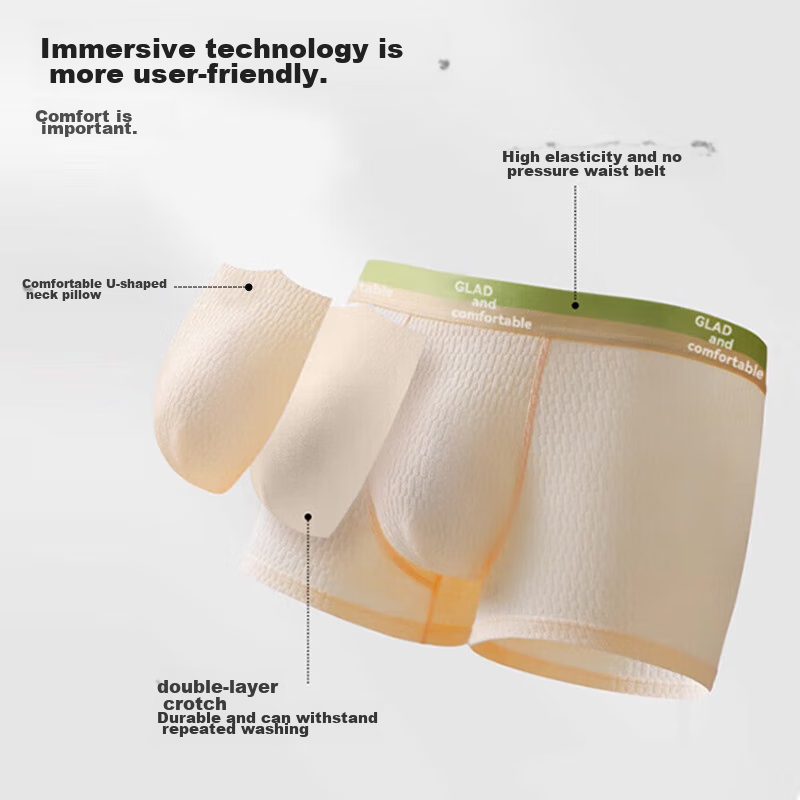 FitonTon Men's Underwear, Pure Cotton Comfortable Mid-Rise Boxer Briefs, Breatha...