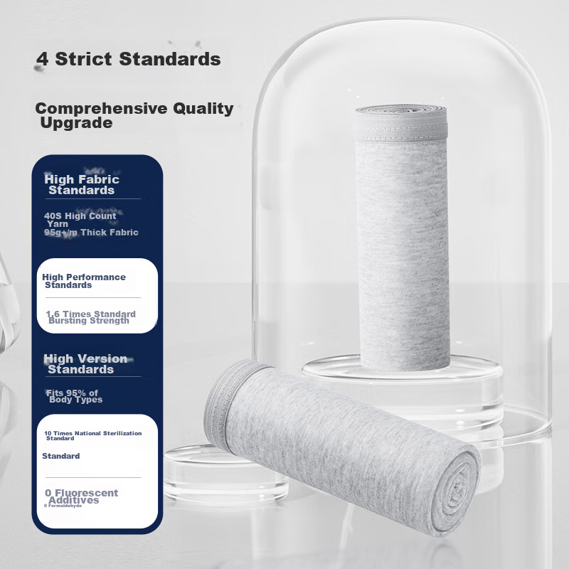 Freego Disposable Men's Boxer Briefs, Pure Cotton, Travel-Friendly, Sterilized,...