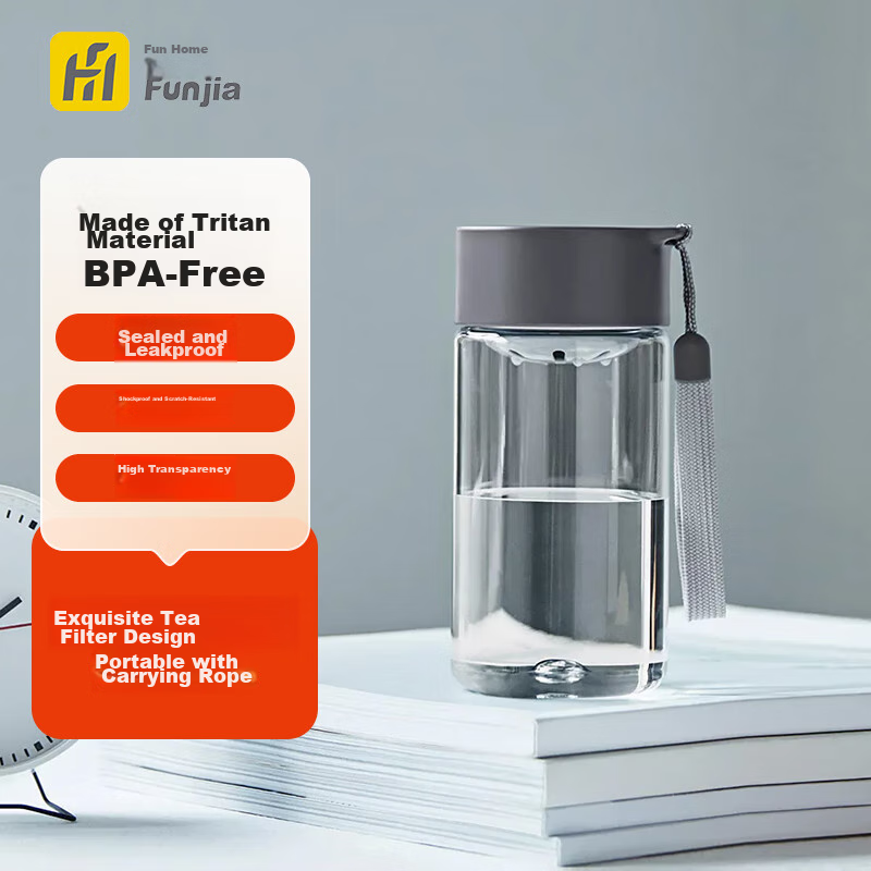 Funjia Summer Sports Water Bottle for Children, Plastic Cup for Girls, Stylish T...