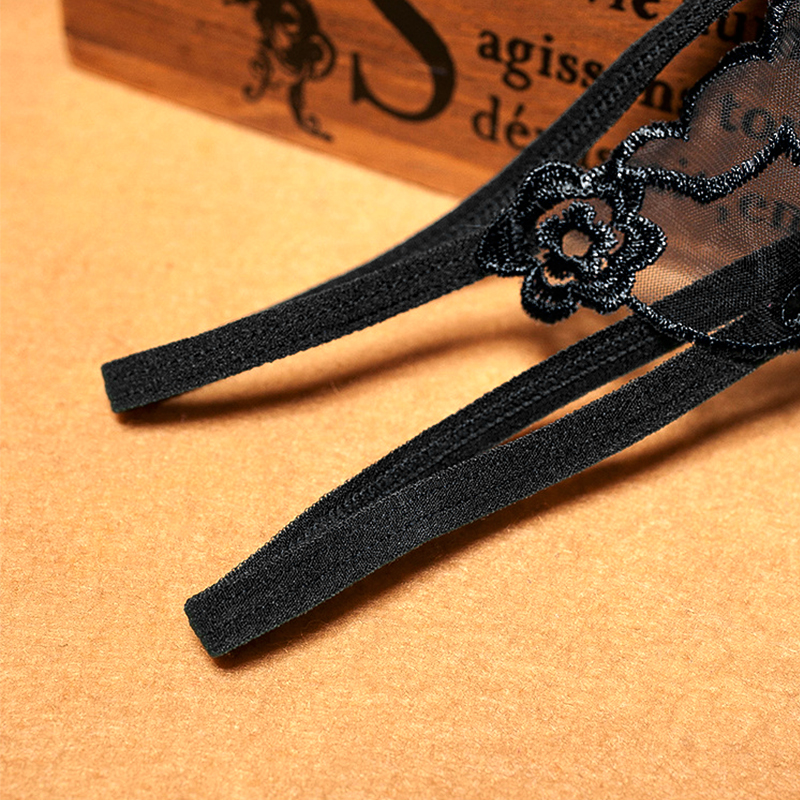 FitonTon 2 Women's Thong Panties, Sexy Lace Thin Transparent Ladies' Underwear,...