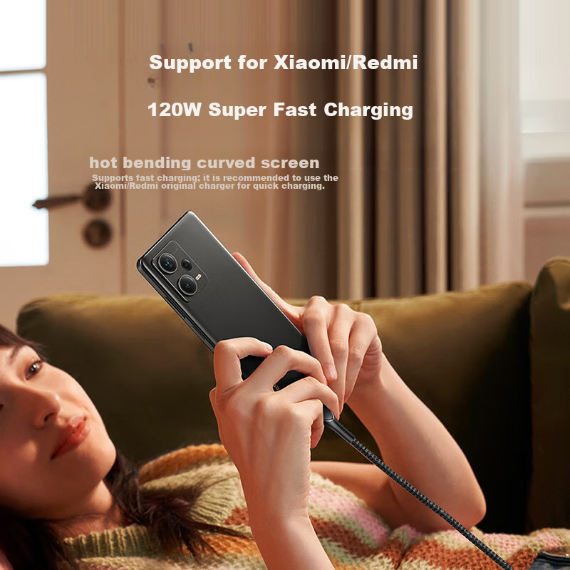 CangHua, Suitable for Xiaomi Data Cable, Type-C 6A Charging Cable, 120W/67W/33W...