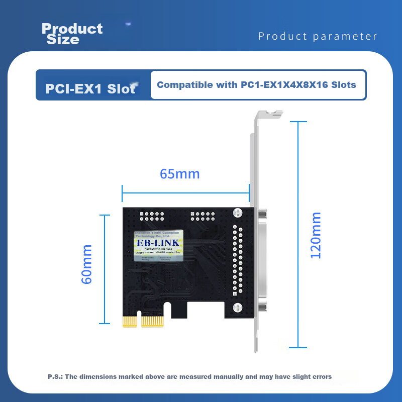 EB-LINK PCI-E Parallel Port Card, DB25 Printer 1284 Expansion Card, Industrial C...