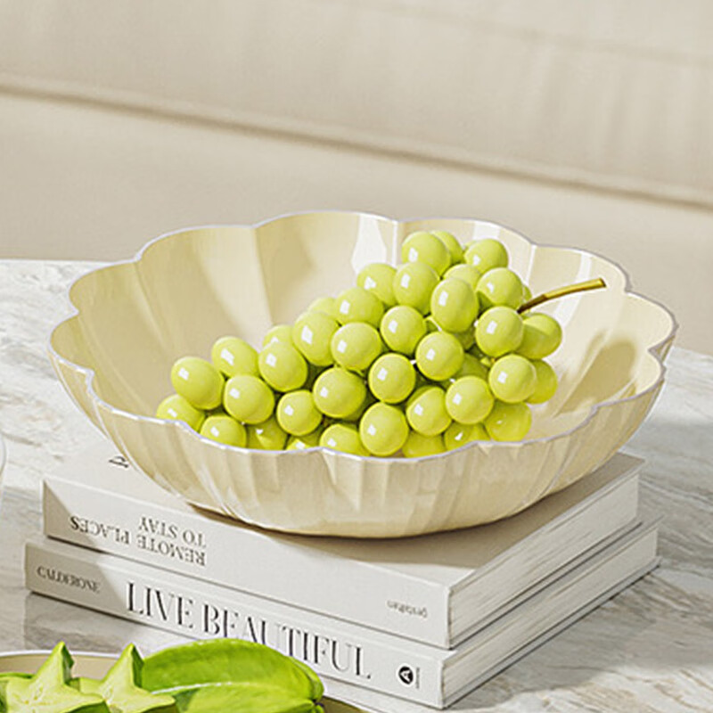 Baijie Fruit Plate, Snack Tray, Home Use Fruit Dish, Living Room Dried Fruit Pla...