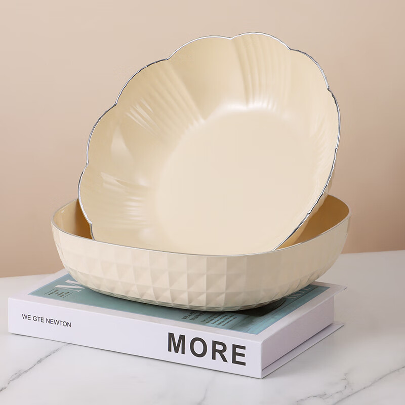 Baijie Fruit Plate, Snack Tray, Home Use Fruit Dish, Living Room Dried Fruit Pla...