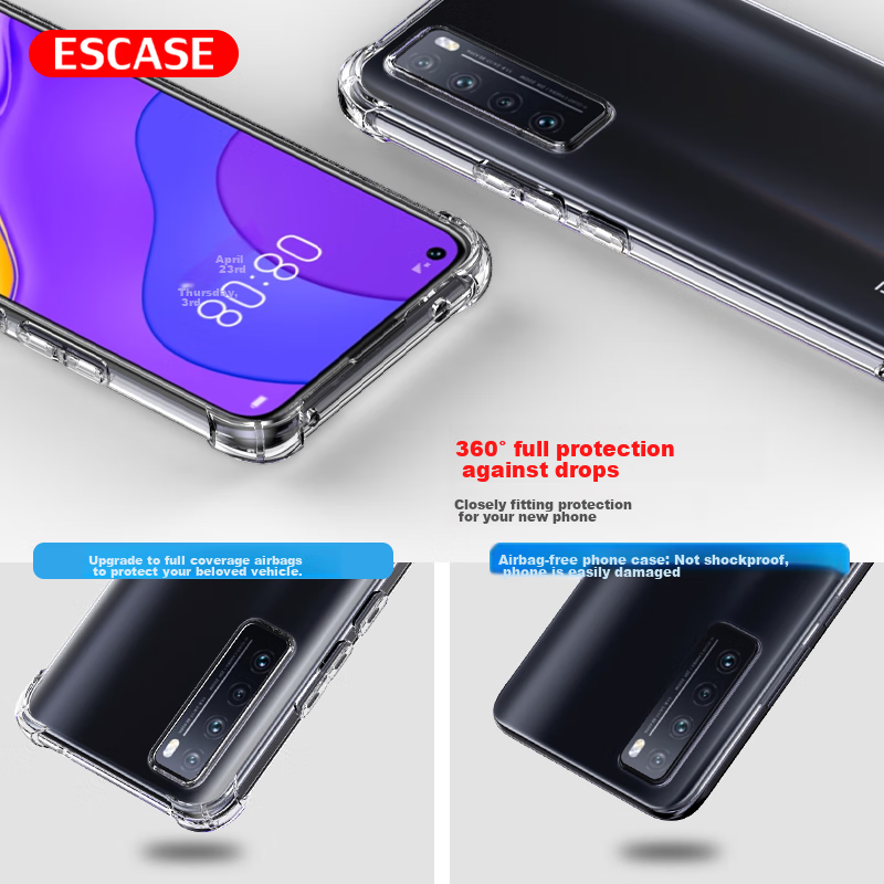 ESCASE Huawei Nova 7 Phone Case, Protective Cover, Shockproof, Full Coverage, Ai...