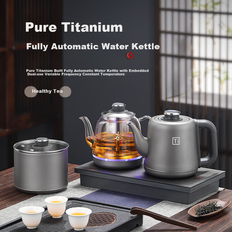 FUNORK Pure Titanium Fully Automatic Water Heating Electric Kettle Tea Table Ket...