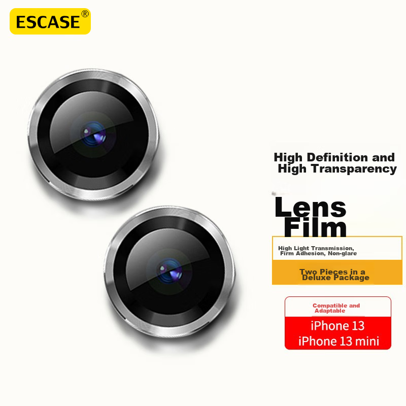 ESCASE IPhone 13/13mini Camera Lens Protector, IPhone 13/13mini Rear Camera Deta...
