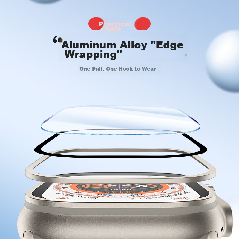 BHO Compatible Apple Watch Ultra 2 Tempered Glass Screen Protector, Full Coverag...