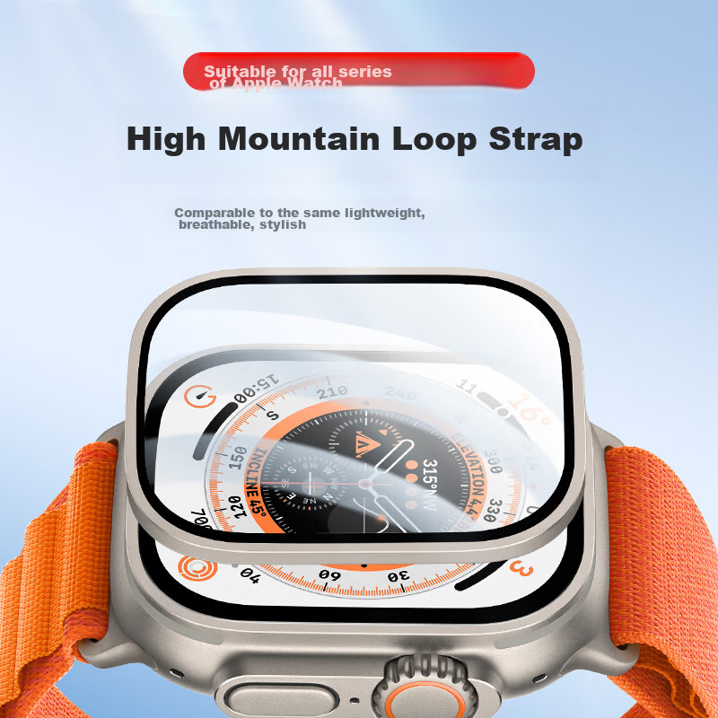 BHO Compatible Apple Watch Ultra 2 Tempered Glass Screen Protector, Full Coverag...