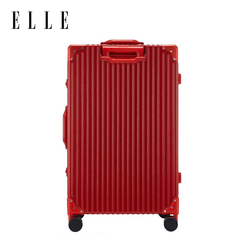 ELLE French 20-Inch Suitcase, Red Fashionable Trolley Case, Travel Luggage, Zipp...