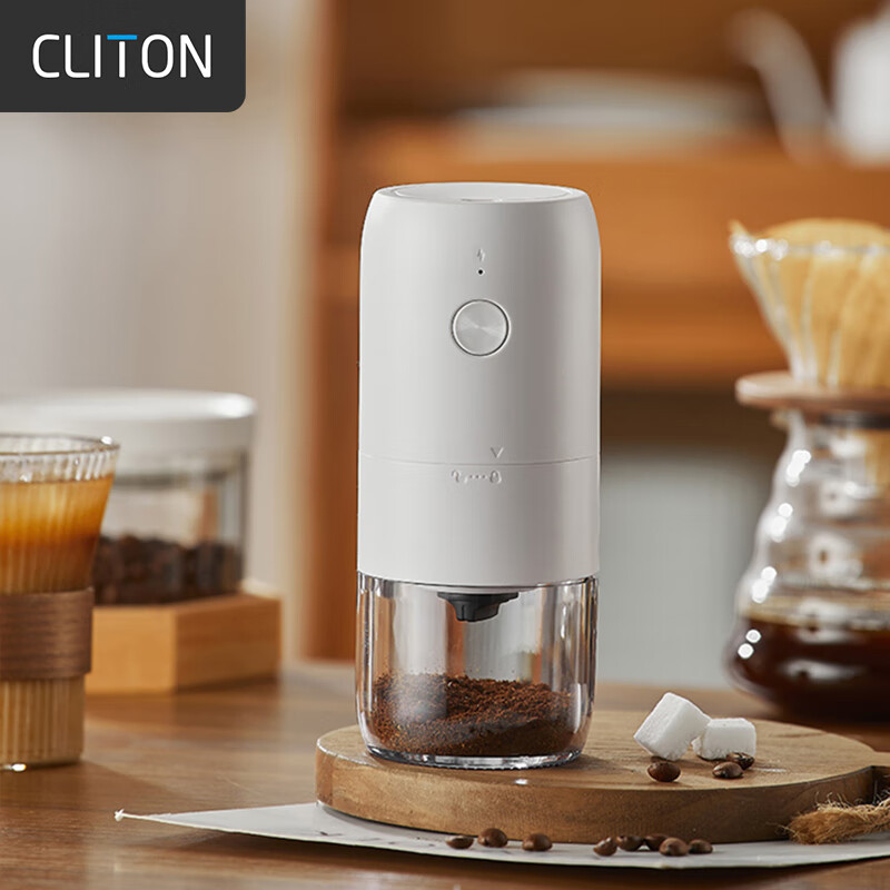 CLITON Electric Coffee Grinder, Hand-Cranked Coffee Bean Grinder, Portable Pour-...