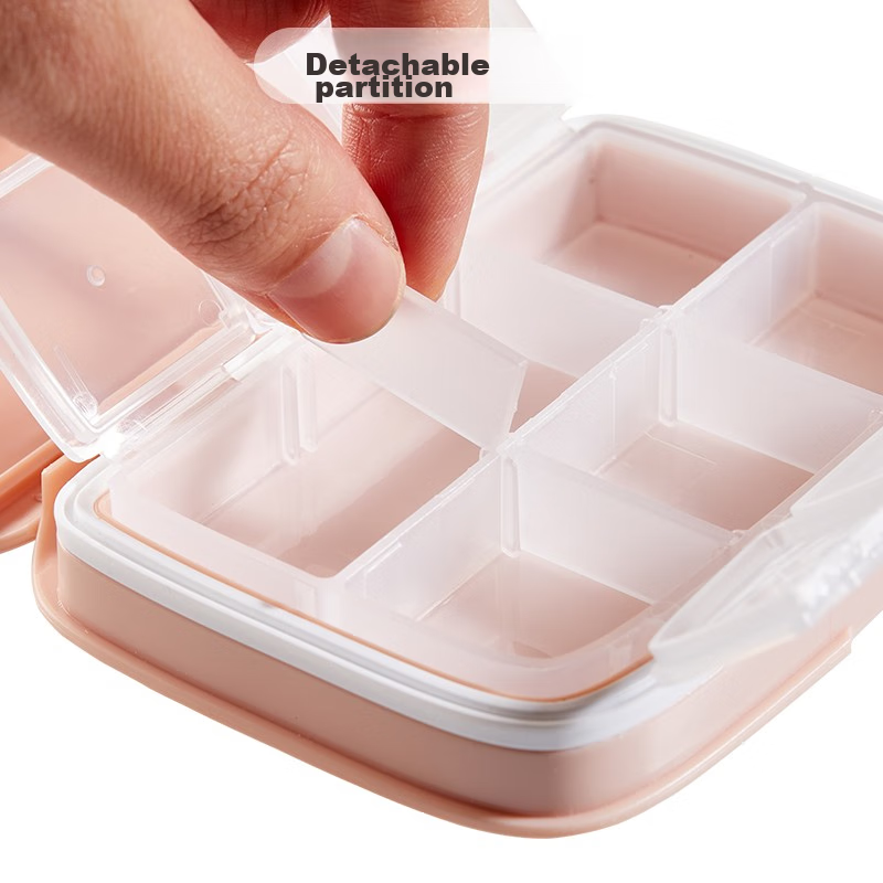 Daisy Leaf Portable Pill Organizer Box, Weekly Seven-Day Pill Reminder Box for E...