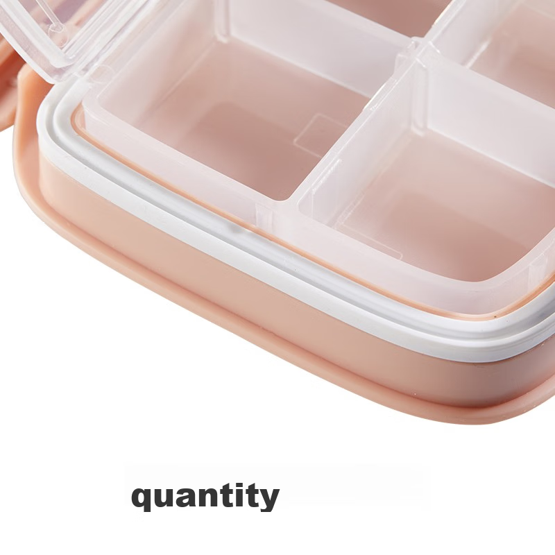 Daisy Leaf Portable Pill Organizer Box, Weekly Seven-Day Pill Reminder Box for E...