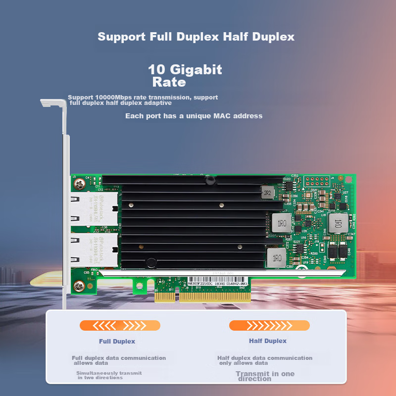 EB-LINK Intel X540 Chip, PCI-E X8 Dual-Port Server Network Card, X540-T2 Network...