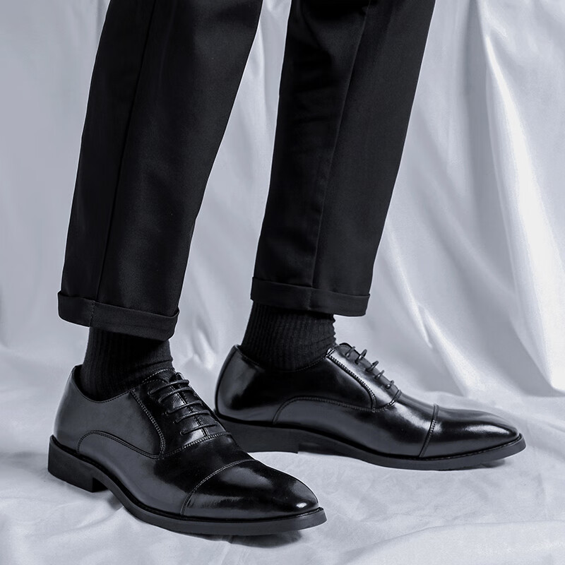 Botulaisi Men's Leather Shoes with Three-Joint Design, Formal Business Casual Ox...