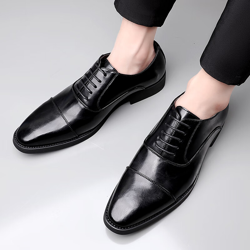 Botulaisi Men's Leather Shoes with Three-Joint Design, Formal Business Casual Ox...